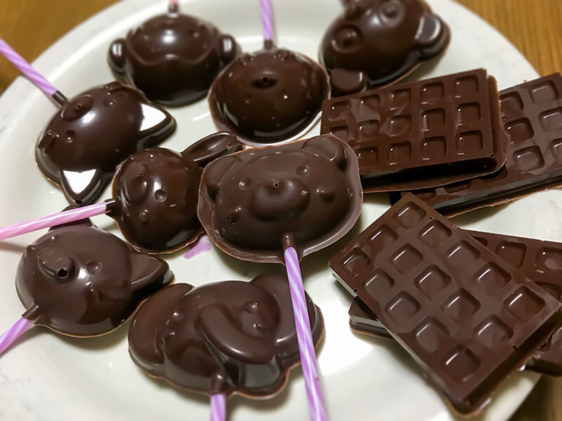 カカオから作ったチョコレートの完成